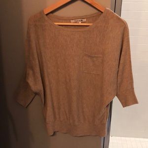 Tan 3 quarter length sweater